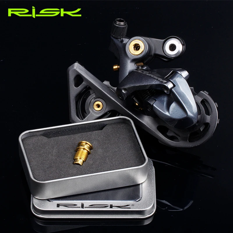 RISK Titanium Road Bike Rear Derailleur Rotation Shaft Fixed Bolts For SHIMANO R8000 Bicycle Derailleur Shaft Fixed UT Screws