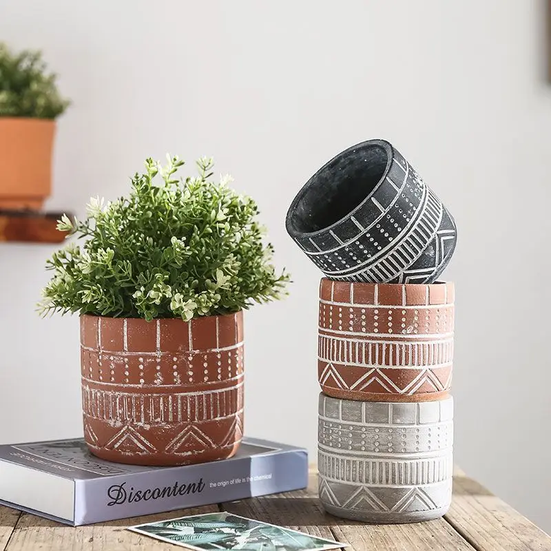 Wholesale Terracotta Pots Classic Bonsai Ceramic Flower pot Multi-Size Succulents cactus Red Clay Planter Pots