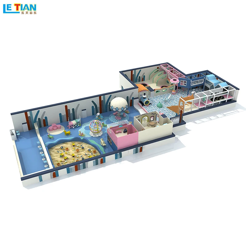 Soft Play Indoor Pool Tent Color Wave Ball Naughty Castle Indoor Playground in Lotte Shopping Mall School Indoor