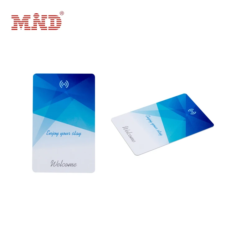 Custom PC Material ISO14443A Door Access Control Plastic RFID Hotel Key Card MIFARE 1K S50 Hotel Card