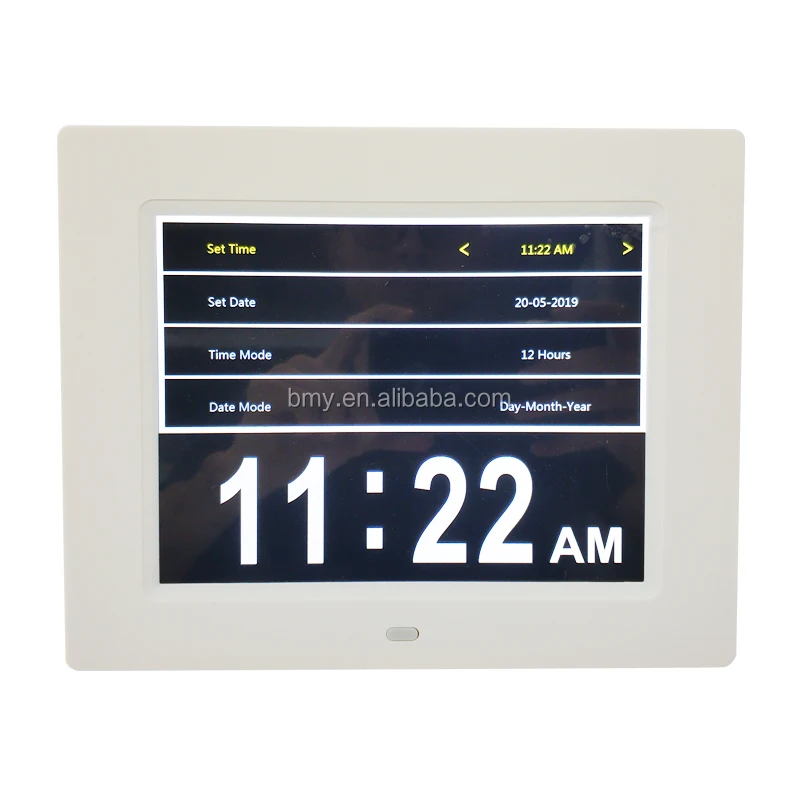 Popular electronic big digital time alarm clock dementia clock led analog clock with digital day date