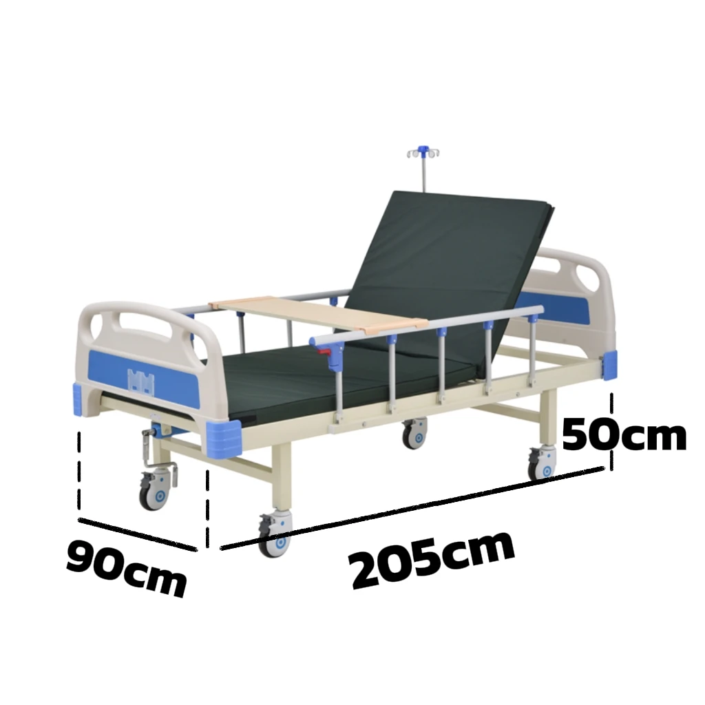 Производитель HB-M1-G023 ручная медицинская Складная Больничная койка односпальная кровать для пациента с матрасом 6 см