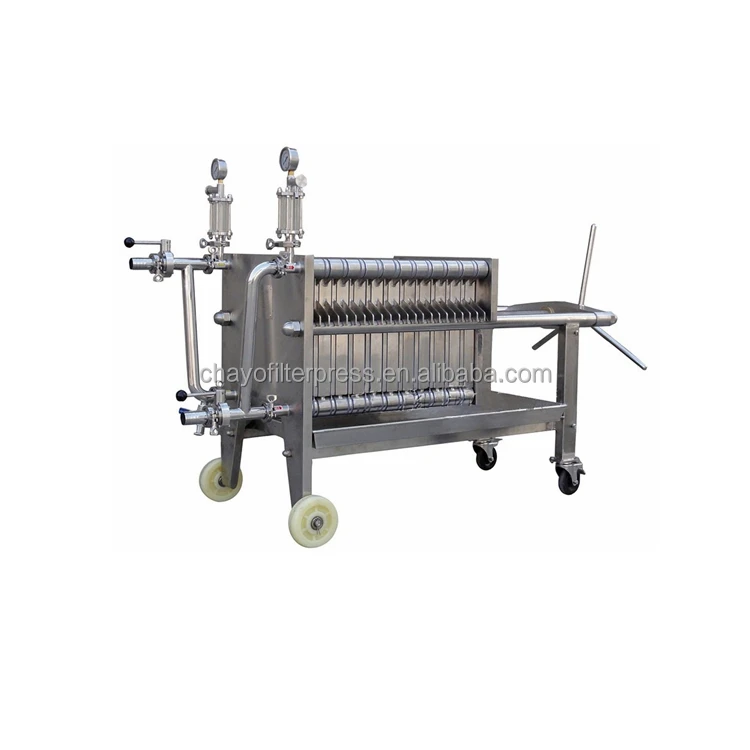 Hot Sale Stainless Steel Plate and Frame Filter Press for Kieselguhr Filter Beer