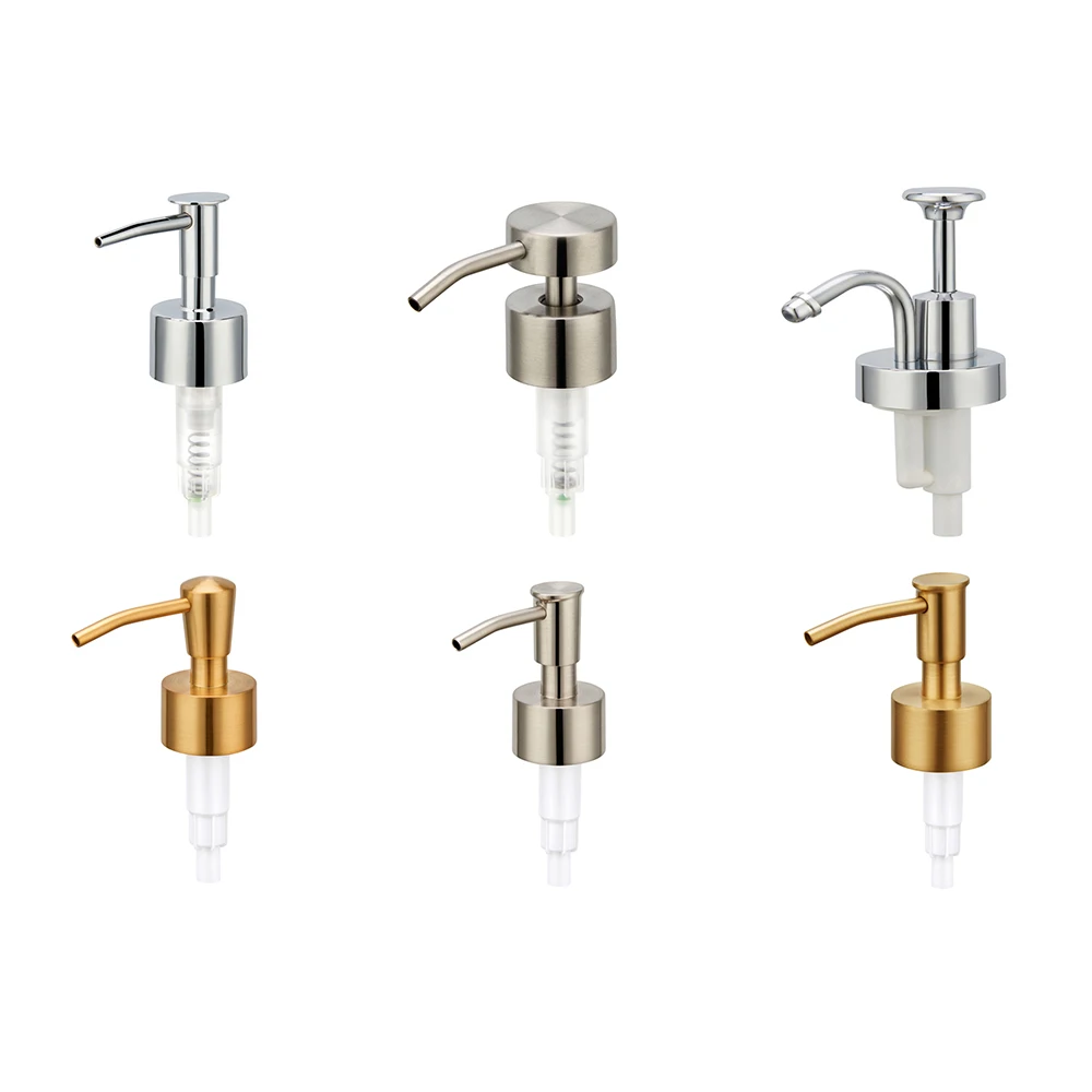 1cc/2cc China made quality bathroom accessories zinc alloy metal brushed gold lotion pump 28mm
