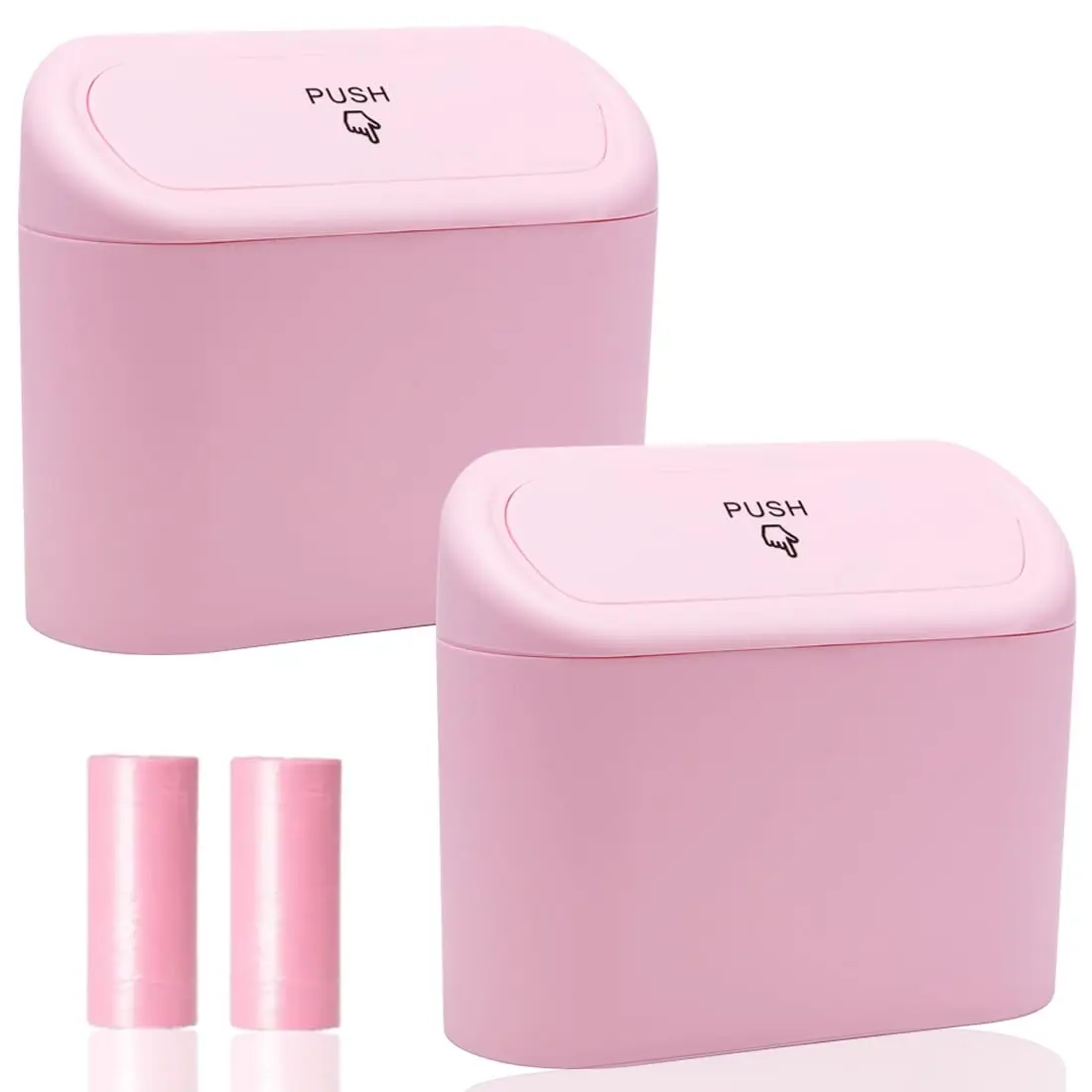 Mini Waterproof Auto Dustbin Garbage Organizer Container Bin Automotive Garbage Container Bin for Vehicle Car Trash Can with Lid