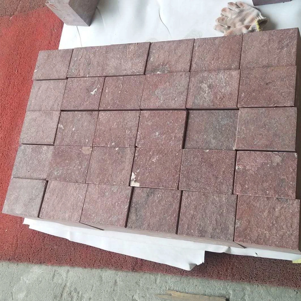 Wholesale Shouning red stone high quality Chinese red granite red cobblestone natural granite stone paving stone