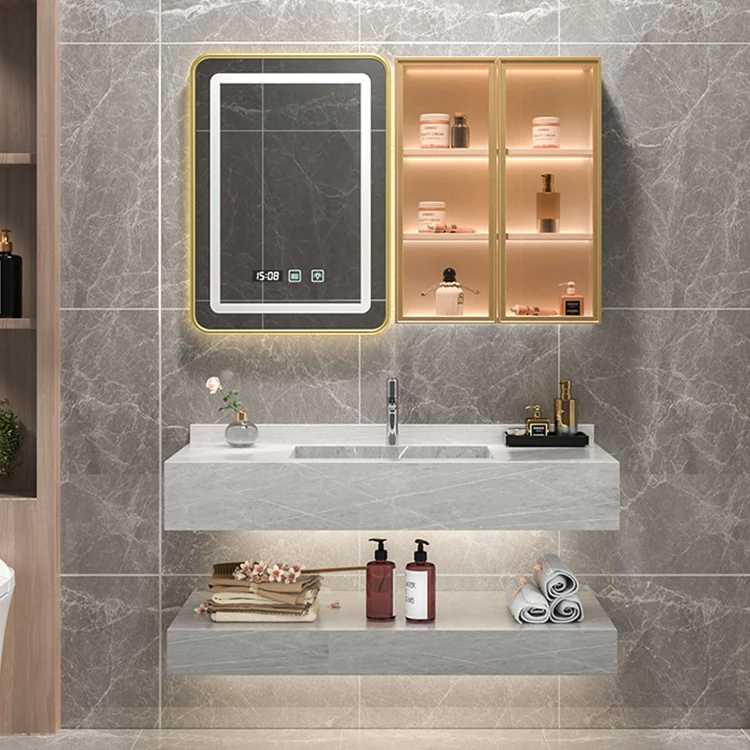 2021 hot sale floor standing finger pull ready made cheap modern bathroom cabinet