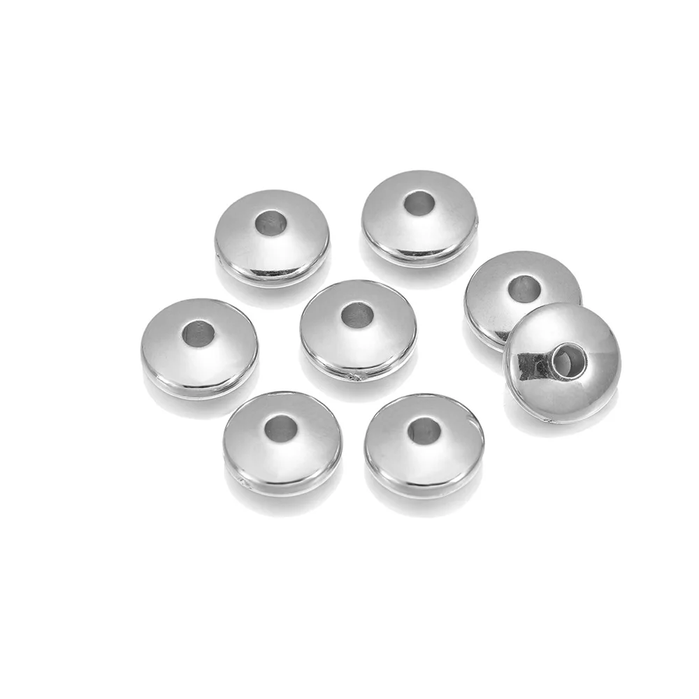 
Golden mango 200PCS Gold Rhodium Flat Round Spacer CCB Plastic Bead Spacer Loose Charm Beads For DIY Jewelry Making Supplies Accessories 