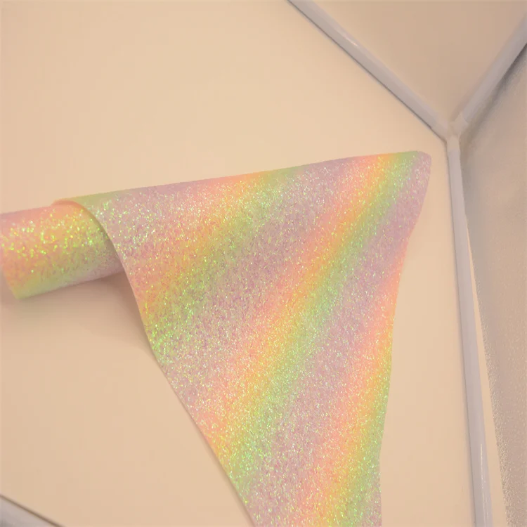 Wholesale Sequin Faux Leather Roll Red Kids Shoe Baby Girls Sheets Glitter