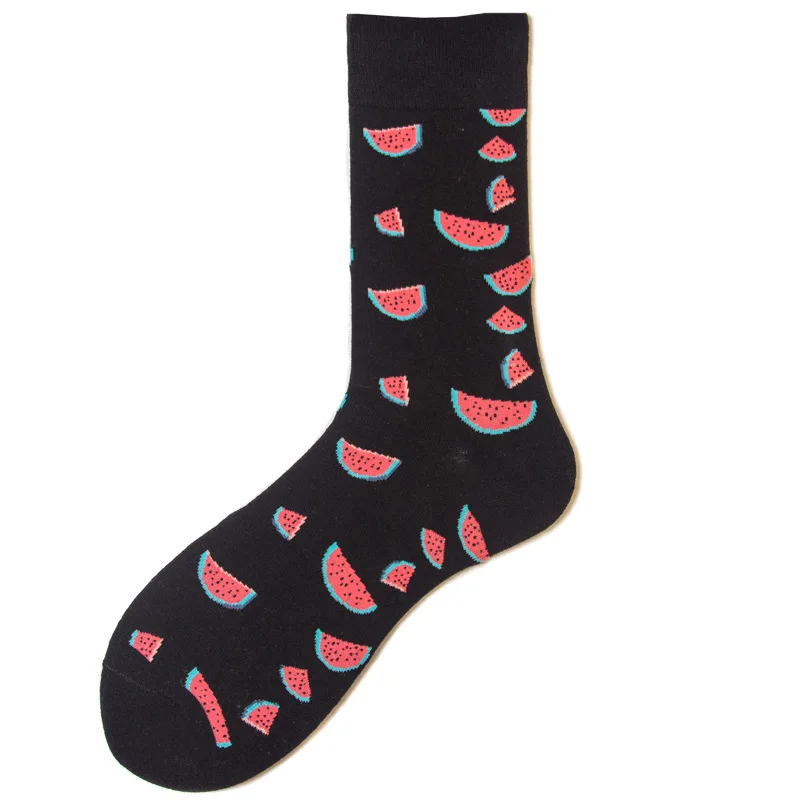 
Wholesale summer fashion color fruit pattern watermelon strawberry banana socks 