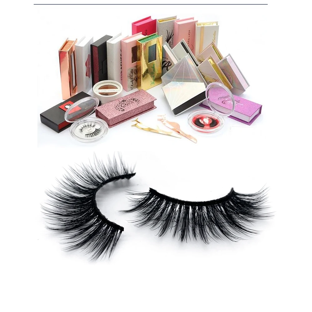 wholesale 3d strip lashes Demi Wispies Human Hair False Eyelashes silk synthetic eyelashes too