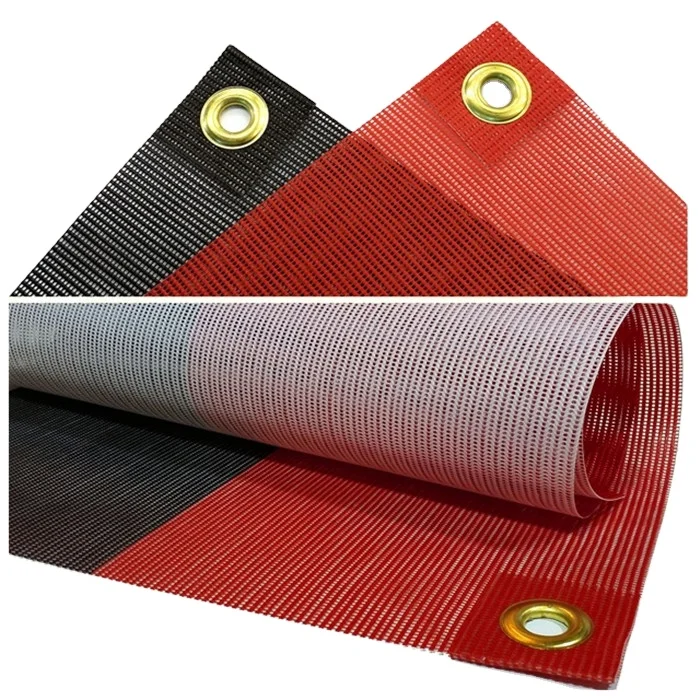 70% PVC 30%Polyester 1000D Vinyl Coated Mesh Fabric for Printing,Fence,Bags, Beach Chair, RV Sun Shade, Baby Safety Gate