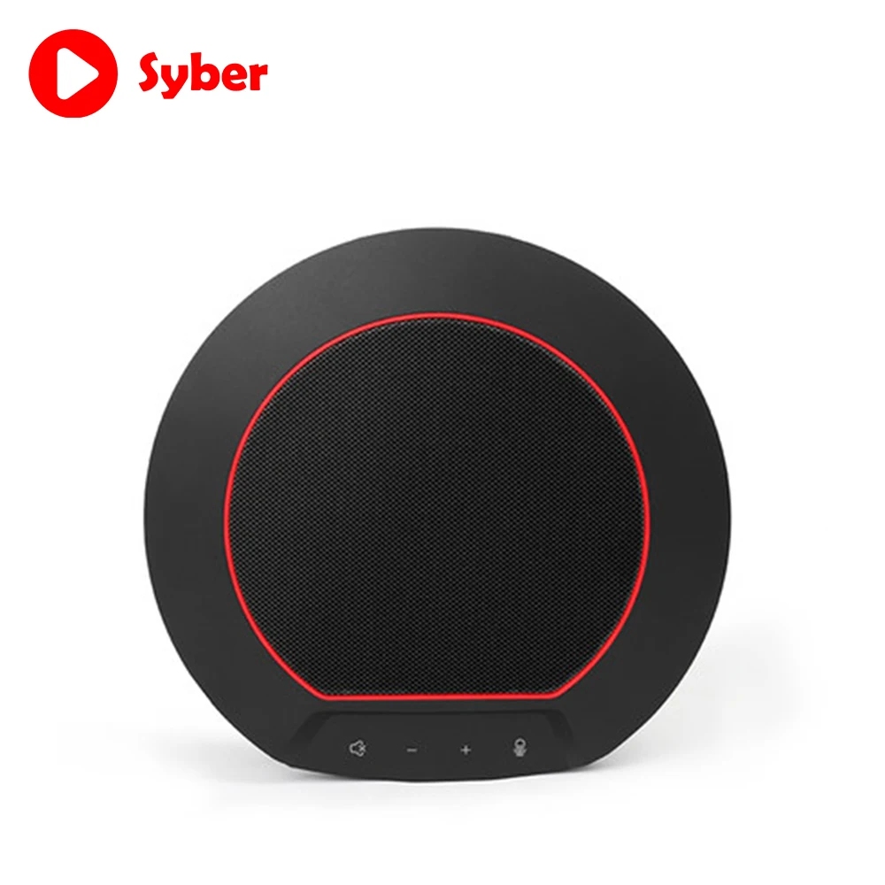 Новый дизайн, микрофон с датчиком жестов, проводной USB-микрофон, настольный черный многонаправленный громкоговоритель для конференц-связи