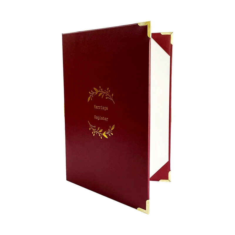 Factory Direct Leatherette Diploma Cover With Custom Logo and Metal Corner