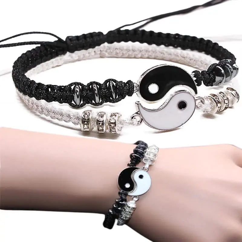 Новый браслет Yin Yang Tai Chi вплетает пару веревок для влюбленных, модный подарок на день рождения для лучшего друга