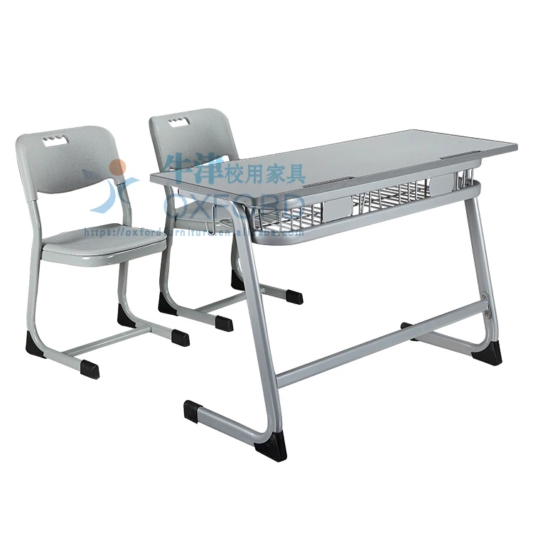Environmentally friendly and durable school double desk school set