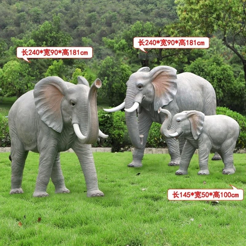 Jungle Giant Animal Fiberglass Elephant Outdoor Large Elephant Statue