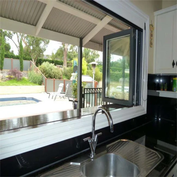 TOMA American standard AS2047 folding window balcony aluminum vertical folding door and window push up bi-fold window and door