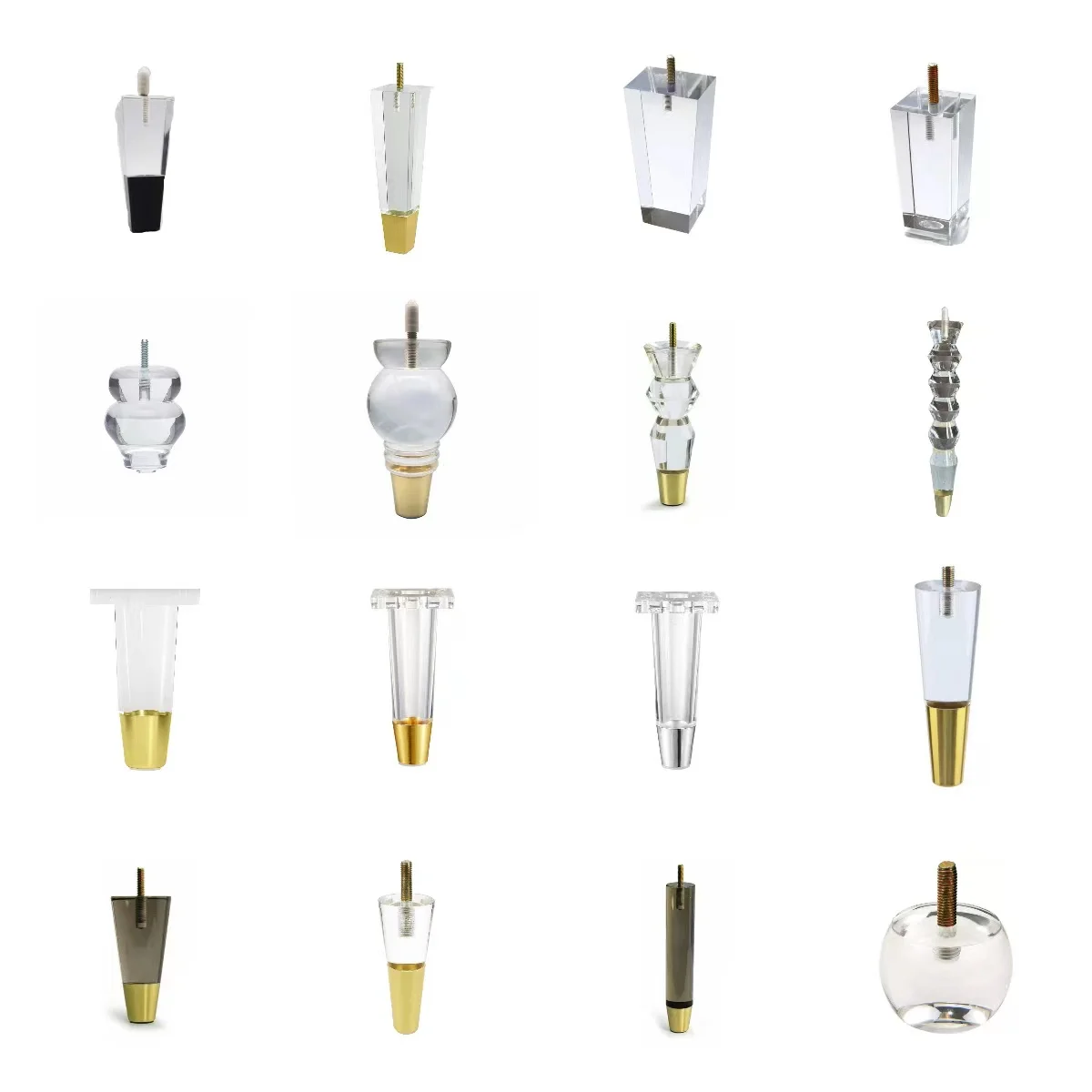 2 Inch Height Creative Clear Acrylic Funiture Feet Diameter Round Transparent Sofa Leg Coffee Table Legs Cabinet Plexiglass Legs