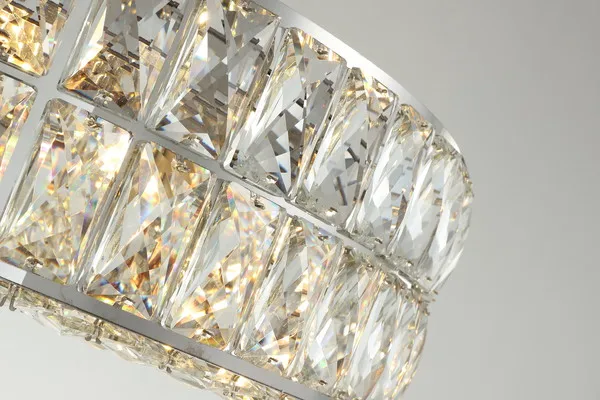 Nordic modern light luxury restaurant lighting round crystal chandelier