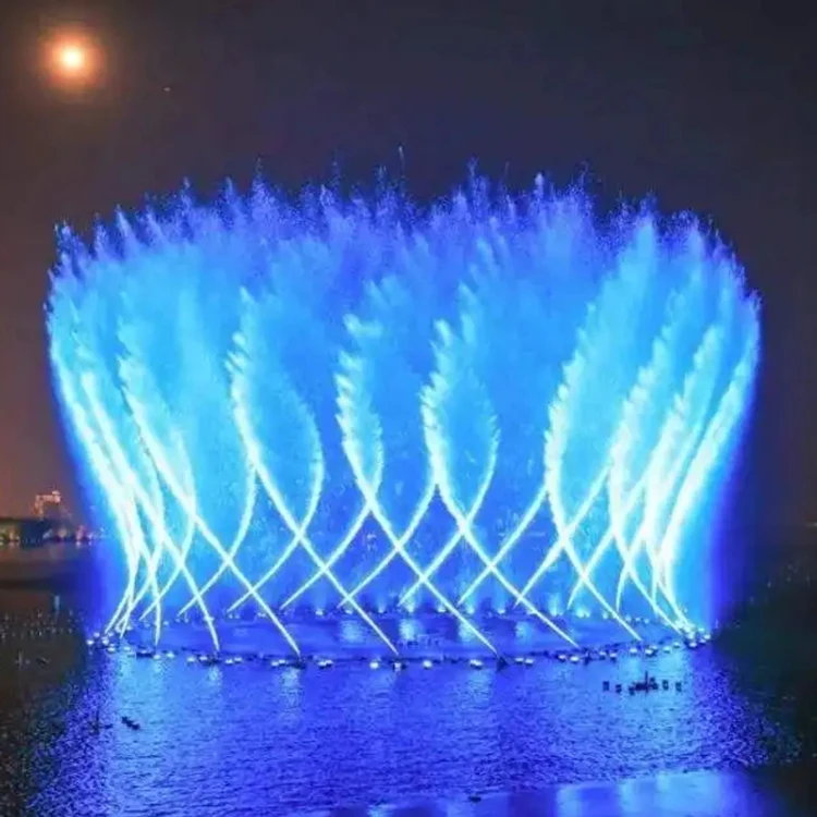 Cheap Price Outdoor Garden Lake Pond Pool Water Feature Stainless Steel Dancing Music Floating Water Fountain With Lighting