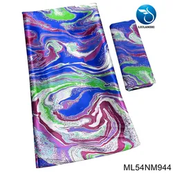 Beautifical ankara satin fabric 2 yards chiffon scarf african 4 yards satin tissu ML54NM944-953
