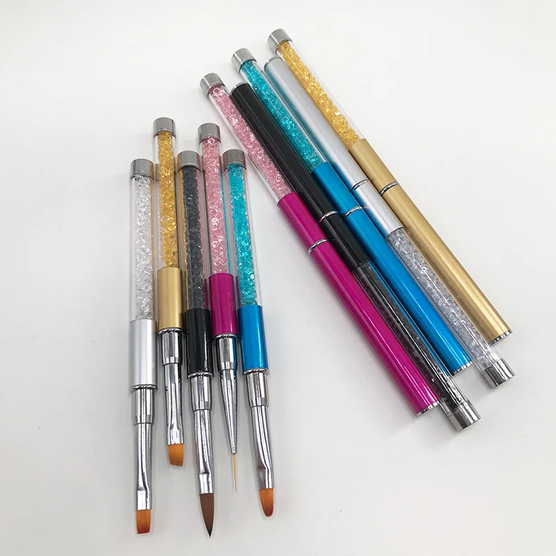 Nail Brush Set Nail Art Painting Pen Brush UV Gel Polish Rhinestone Crystal Acrylic Nail Drawing Tools