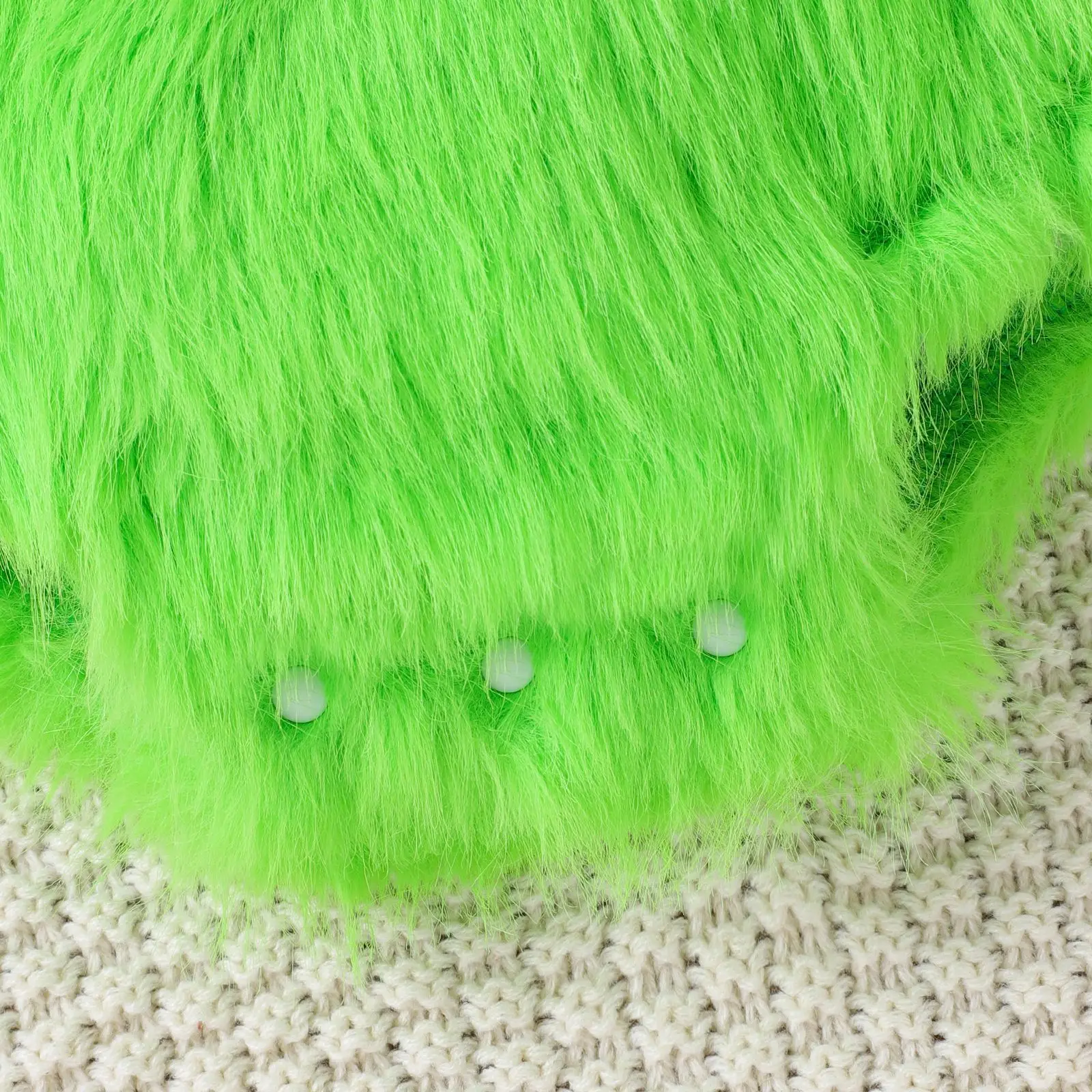 2023 Christmas Baby Girls Grinch Clothes Romper Green Plush Furry Fur Flutter Sleeve Backless Christmas Baby Girls Bubble Romper