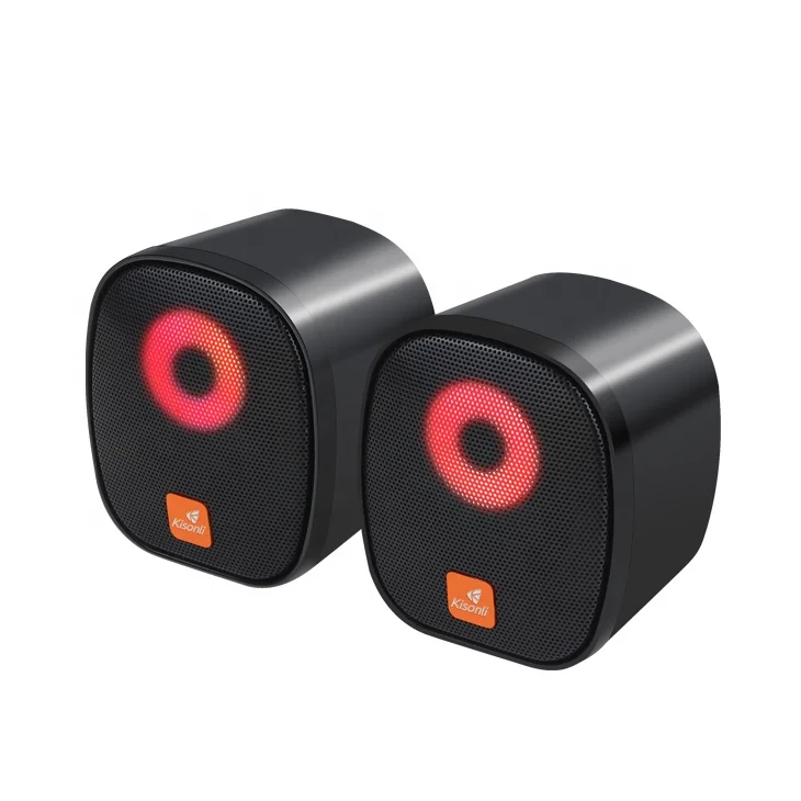 Desktop computer usb mini speaker multimedia mobile phone RGB light subwoofer usb speaker