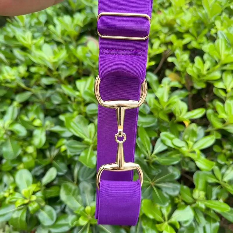 Solid Color 1.5inch Equestrian Belt Alloy Snaffle Bit Buckle