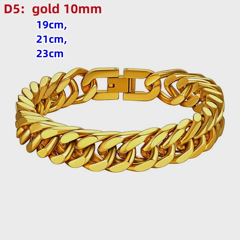 wholesale European and American titanium steel domineering bracelet, Cuban chain bracelet, punk personality bracelet
