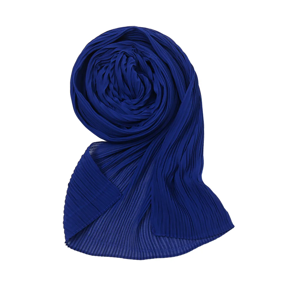 wholesale textured chiffon tudung shawl pleated headscarf muslim crinkle hijab scarves women