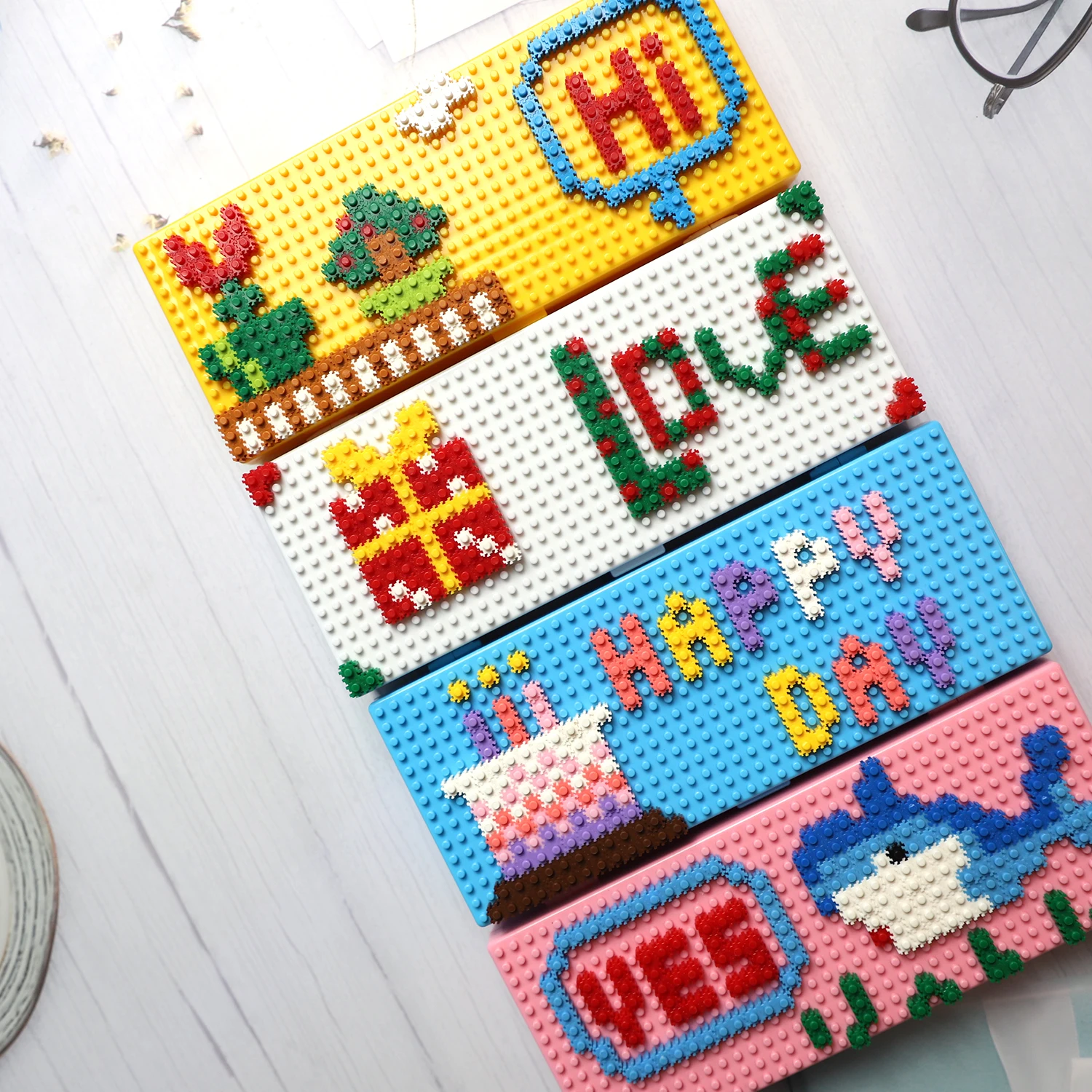 DIY kit 3D Kids Toys Handmade Puzzle hobby kit Children Blocks  Keychain building block for child