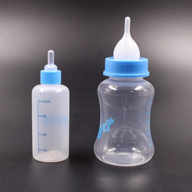 Dog Cat Water Puppy Kitten Baby Feeding Tool Cleaning Brush Pet Milk Bottle Nipple Pacifier Water Nursing Pet Supplies 60 150ML