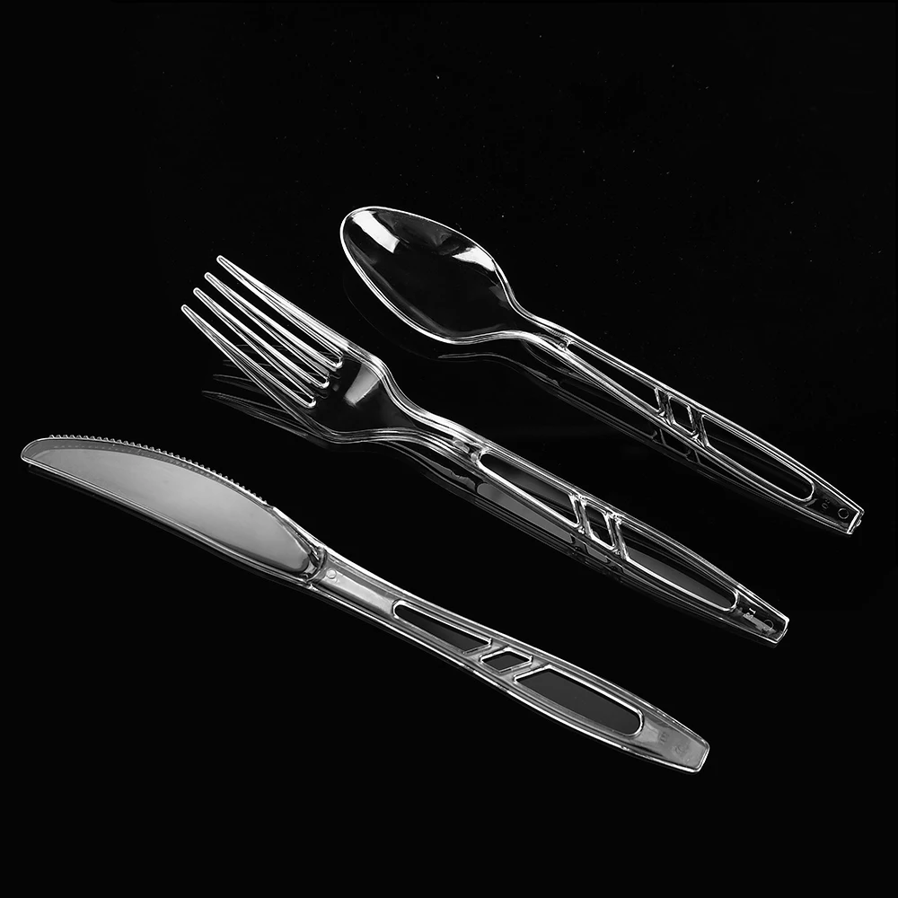 High quality disposable cutlery flatware sets plastic spoons forks