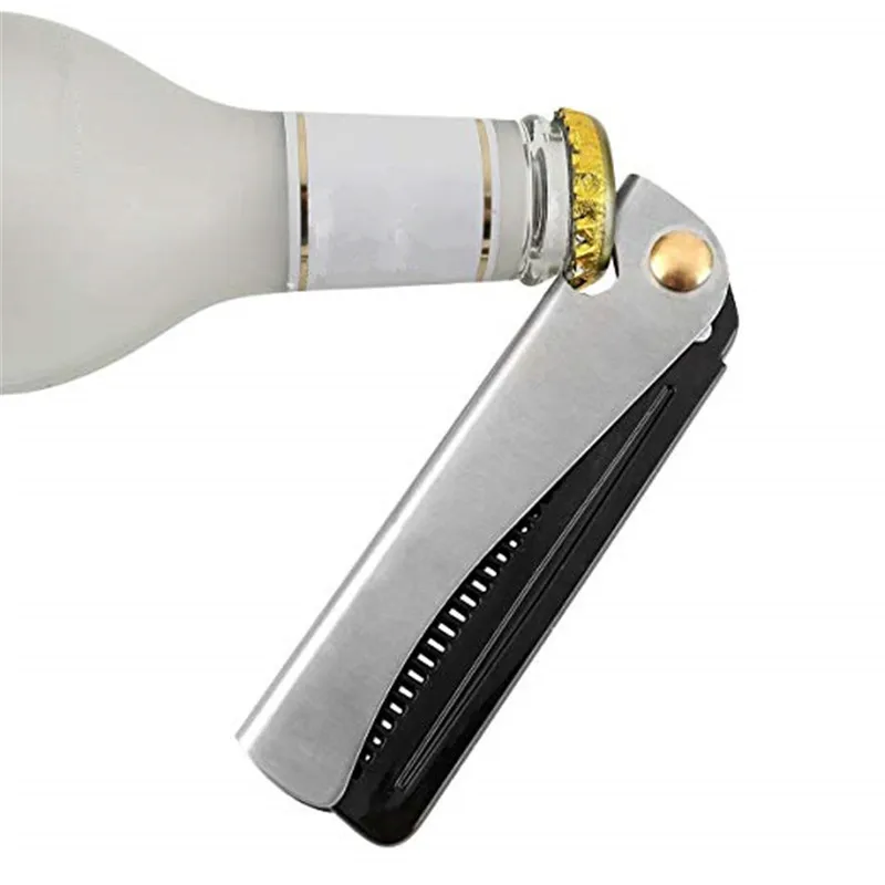 Stainless Steel Bottle Opener Comb Small Pocket Comb Mini Anti Static Beard Mustache Comb