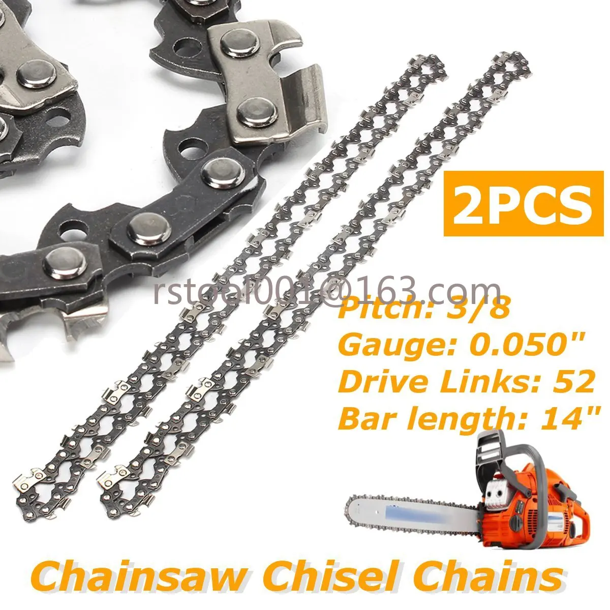 1pcs 14 Inch Chainsaw Saw Chain Drive Link Pitch 52 Link 3/8LP 050 Gauge Chainsaw Blade Chain Garden Tools