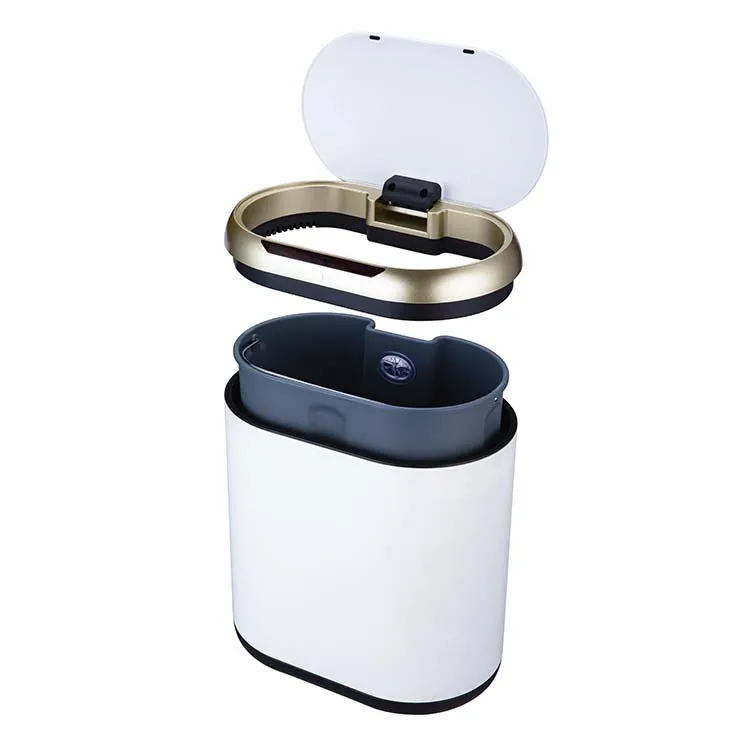 Iron PP Material Automated Smart Home Product Eco-Friendly Recycling Trash Can for Bathroom Office-Induction Structure Bin