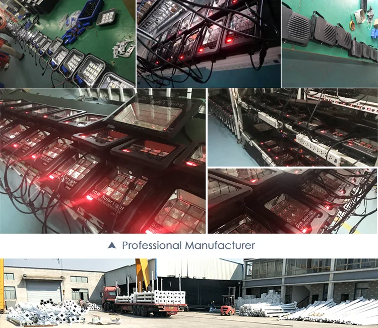 High brightness IP66 50w integrated solar light outdoor