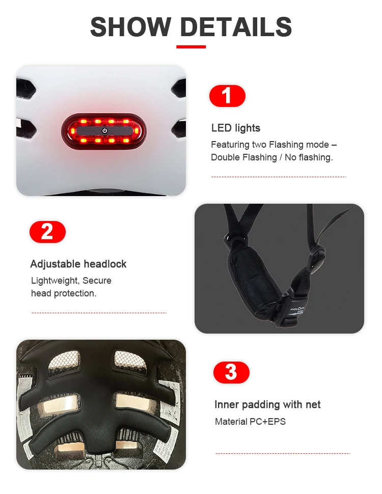 Bicycle Safety Smart Helmet Led Auto Helmets Wholesale Customization Bicycle Smart Helmet Bicycle With Rear Led Light