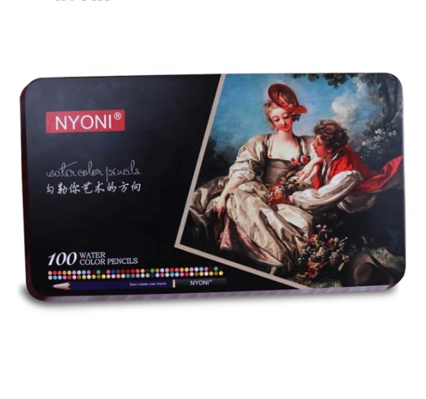 Professional Art Standard Watercolor Water Soluble Colour Color Pencil Set for Artist Drawing  12/24/36/48/72/100 Colors