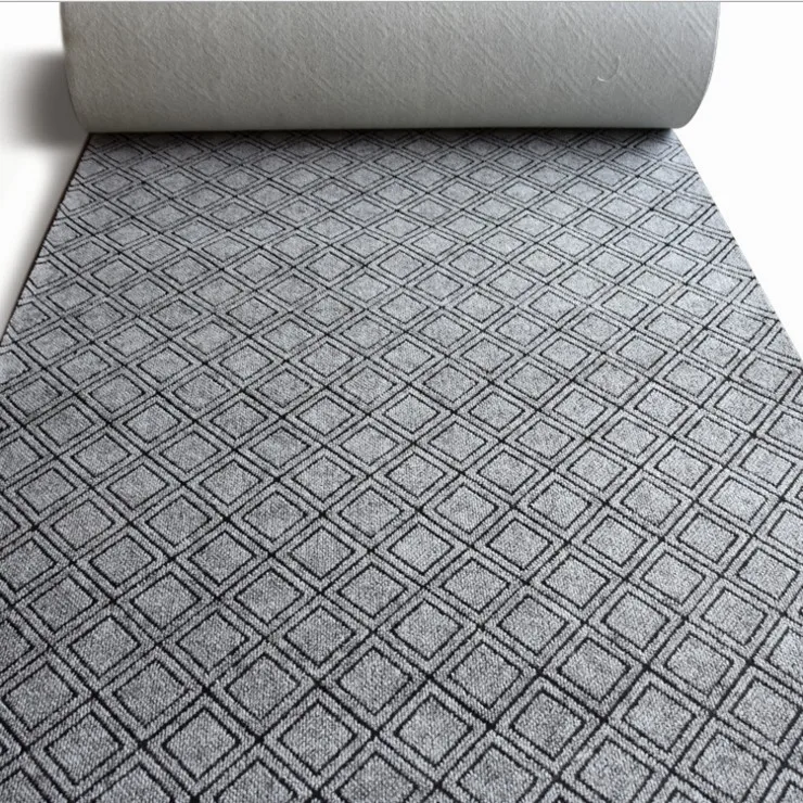 Non woven home hotel living room office corridor double color jacquard carpet roll