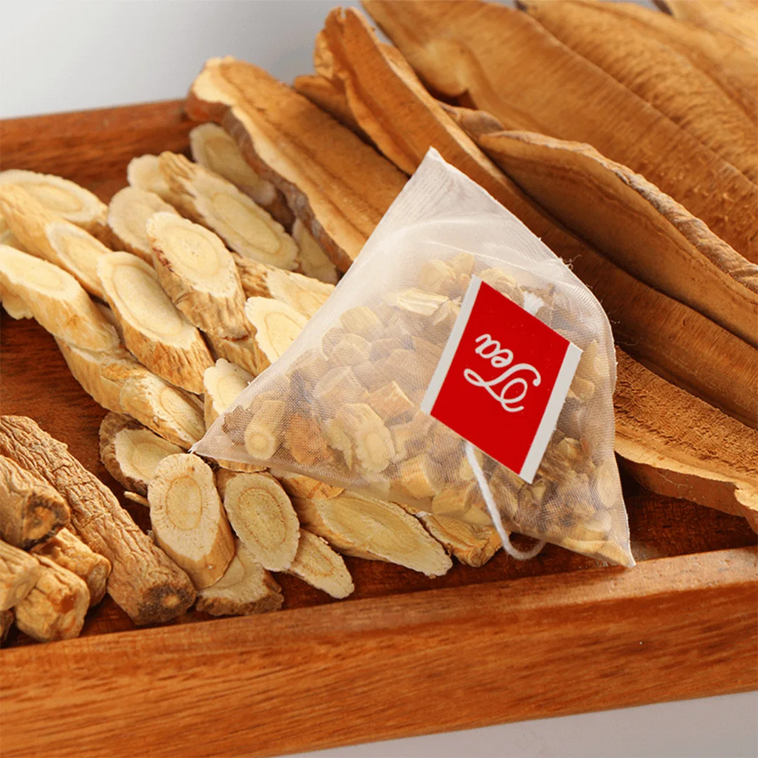 OEM RadixEnergy Four Treasure Tea Huang Qi Dang Shen Mai Dong American Ginseng Energy Tea Reishi Mushroom