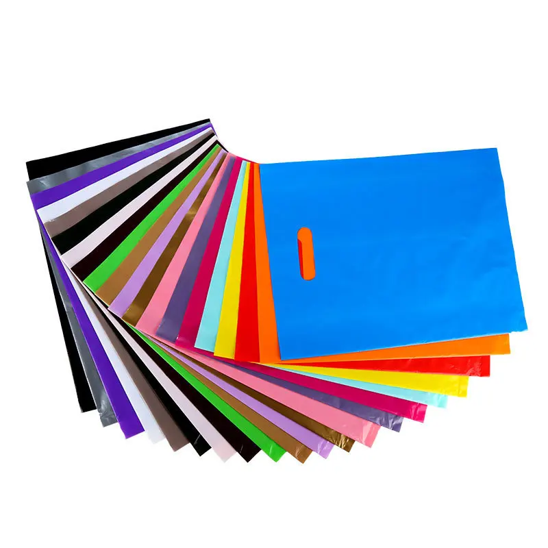 Wholesale Custom Recyclable T-Shirts Shopping Bags Die Cut Handle Grocery Business Promotion Clothes Pet Food Jelly Sushi