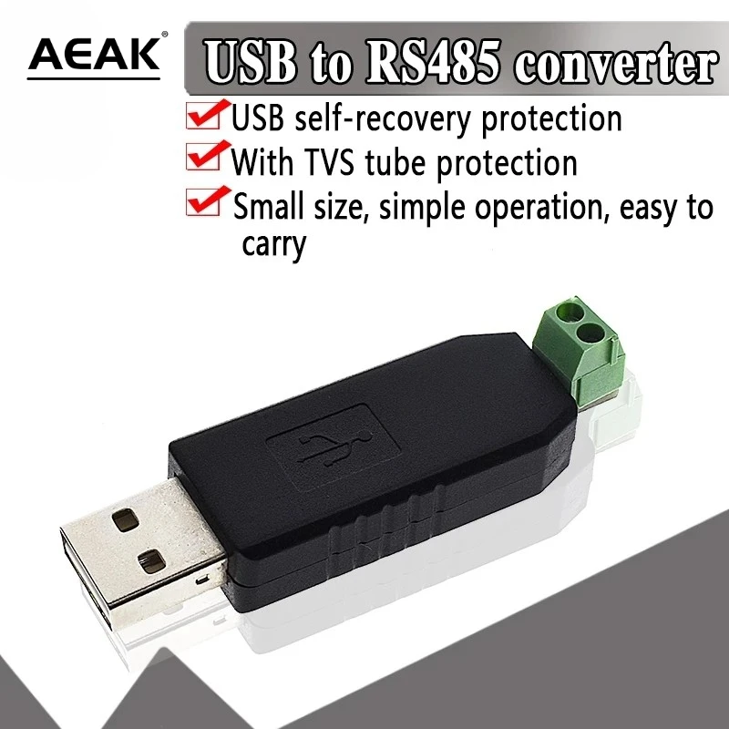 AEAK USB to RS485 485 Converter Adapter Support Win7 XP Vista Linux Mac OS WinCE5.0