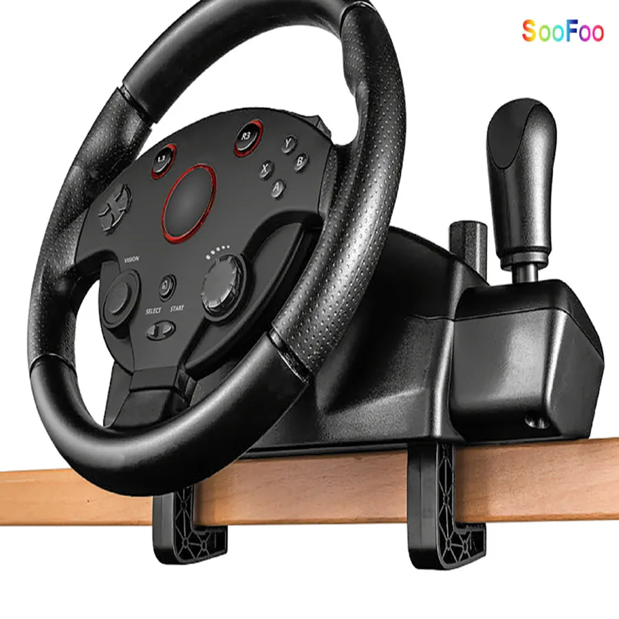 
Factory private mode 270 degree steering angle racing steering wheel for PS4/PS3/XBOX ONE/XB360/PC 
