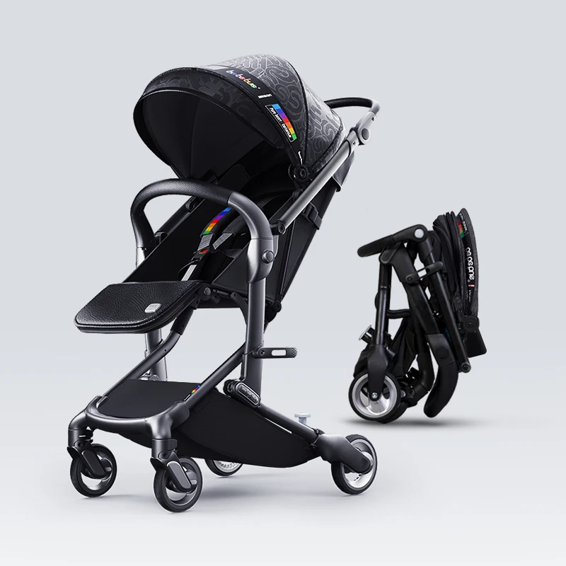 bebebus Fast Shipping High Viewing PU leather 3 in 1 foldable baby stroller