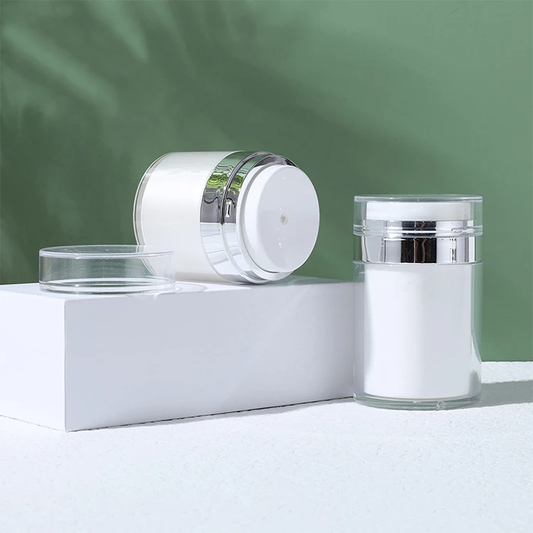 Tulip Tree packaging airless pump emulsion jar 100g  airless pump jars makeup travel lotion jar