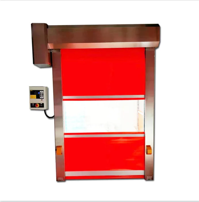 Windproof automatic lifting with Windows New thickened material pvc plastic quick safety garage parking Electric garage door