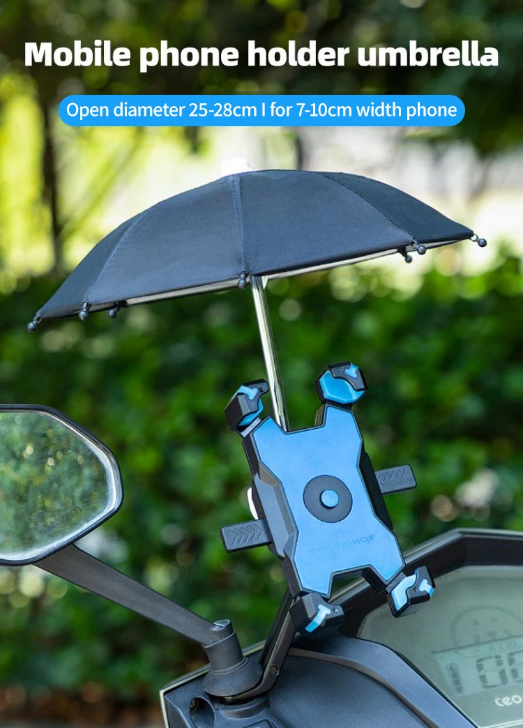High Quality Rearview Mirror Phone Holder With Sun Shade Umbrella Stable Waterproof Bracket Rainproof Bike Cycling Phone Holder.jpg